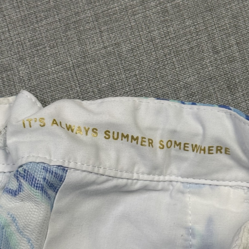 Lilly Pulitzer Floral Buttercup Hot Pants Women's 00 White Pockets 5" Inseam - Picture 9 of 10